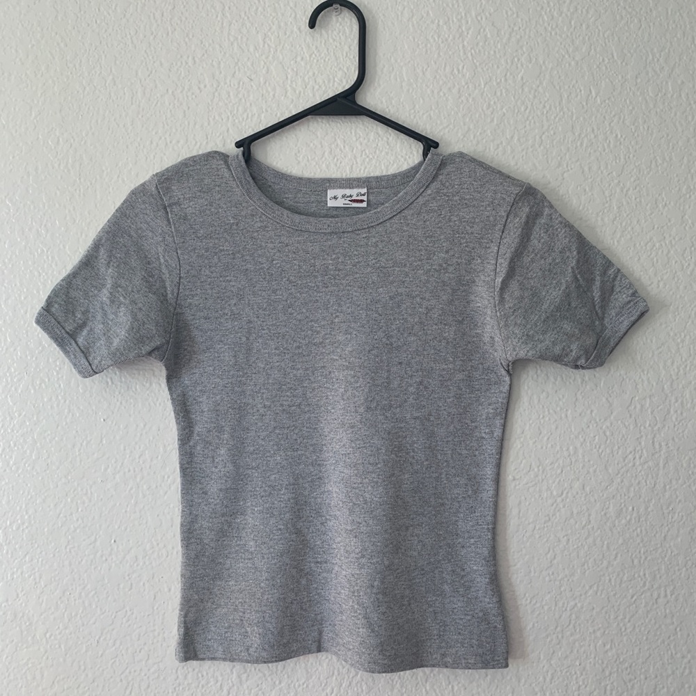 Grey Crop Top
